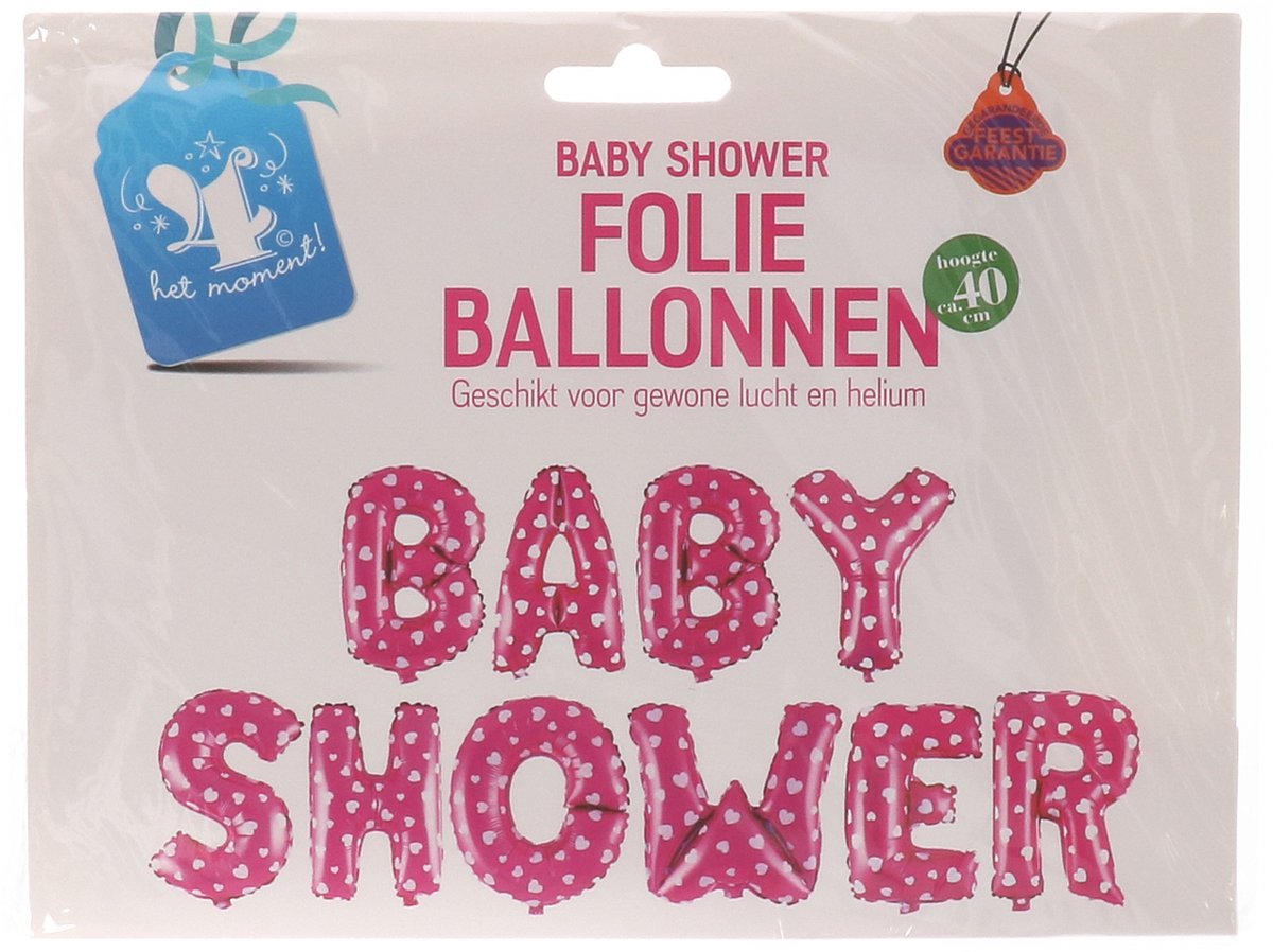 Baby shower letter folieballon | Roze | c.a 40 cm per letter | Versiering | Decoratie